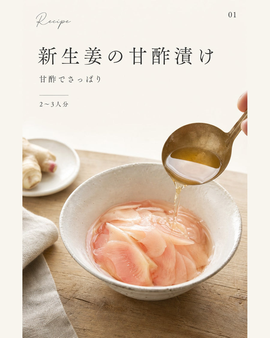 新生姜の甘酢漬け｜真空保存しやすい作り置きレシピ（STOQジャーナル）